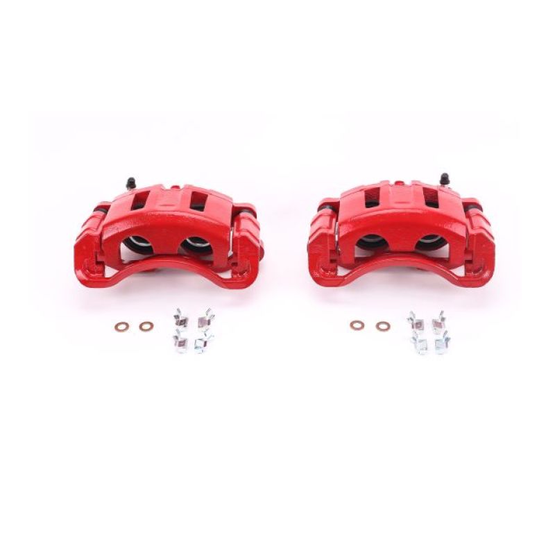 PowerStop S4694 - PSBS4694 - Power Stop 98-05 Chevrolet Blazer Front Red Calipers w/Brackets - Pair - Shipped in Europe - Tuningsupply.com