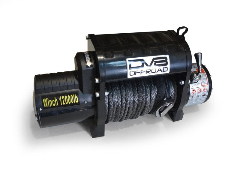 DV8 Offroad WB12SR - DVEWB12SR - DV8 Offroad 12000 LB Winch w/ Synthetic Line & Wireless Remote - Black - Shipped in Europe - Tuningsupply.com