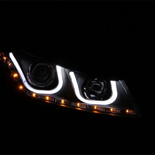 ANZO 121483 - ANZ121483 - ANZO 2008-2012 Honda Accord Projector Headlights w/ U-Bar Black - Shipped in Europe - Tuningsupply.com