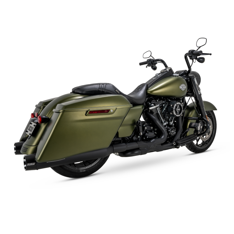 Vance and Hines 46792 - VAH46792 - Vance & Hines 17-23 Harley Touring Models Blackbird 450 Slip-Ons - Black Contrast Finish End Caps - Shipped in Europe - Tuningsupply.com