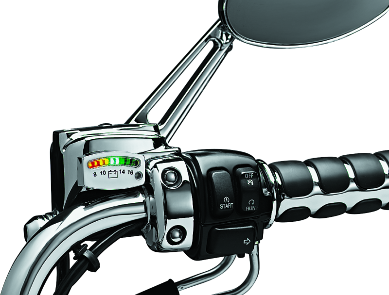 Kuryakyn 4219 - KUR4219 - Kuryakyn LED Battery Gauge Universal Chrome - Shipped in Europe - Tuningsupply.com