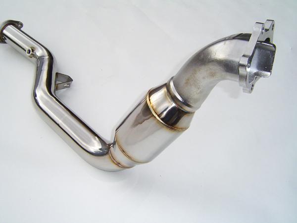 Invidia HS05SW1DPC - INVHS05SW1DPC - Invidia 02-07 WRX/STi Polished Divorced Waste Gate Downpipe with High Flow Cat - Shipped in Europe - Tuningsupply.com