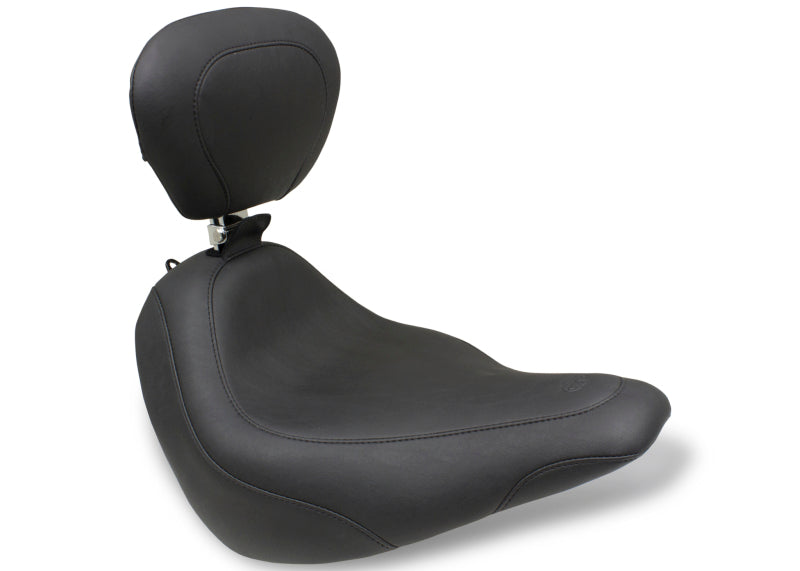 Mustang Motorcycle - MMP79029 - Mustang 18-21 Harley Softail Slim Wide Tripper Solo Seat w/Driver Backrest - Black - Shipped in Europe - Tuningsupply.com