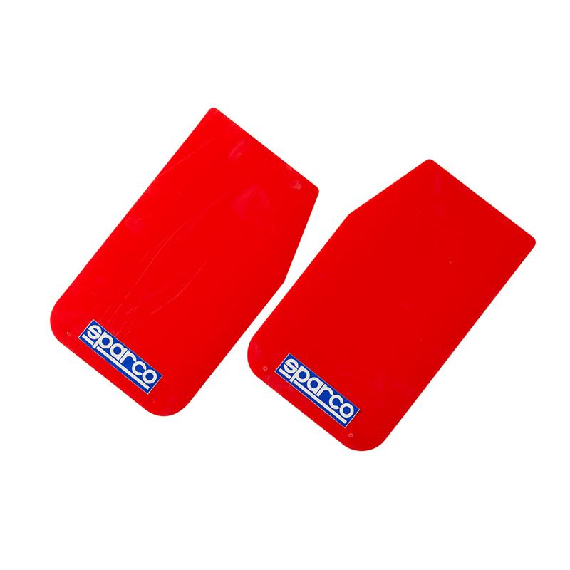 SPARCO 03791RS - SPA03791RS - Sparco Mud Flap Pair Red - Shipped in Europe - Tuningsupply.com