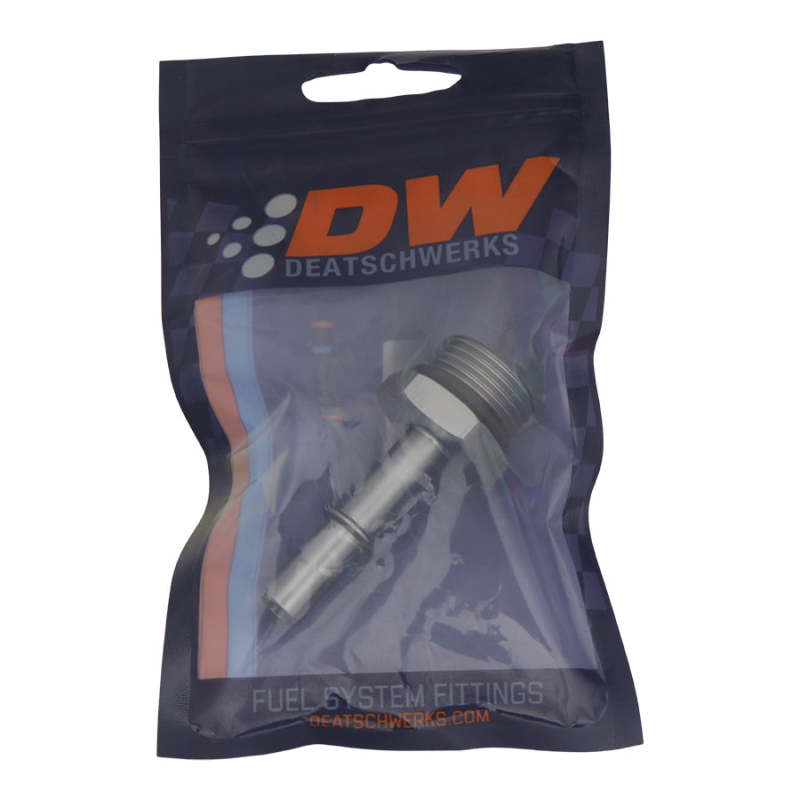 DeatschWerks 6-02-0125 - DWK6-02-0125 - DeatschWerks 10AN ORB Male to 3/8in Male EFI Quick Connect Adapter - Anodized DW Titanium - Shipped in Europe - Tuningsupply.com