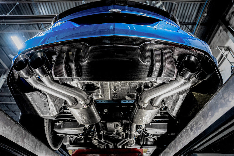 Stainless Works CT5V22AB-BC - SSWCT5V22AB-BC - Stainless Works 22-25 Cadillac CT5-V Blackwing Axle Back Exhaust - Black Chrome Tips - Shipped in Europe - Tuningsupply.com