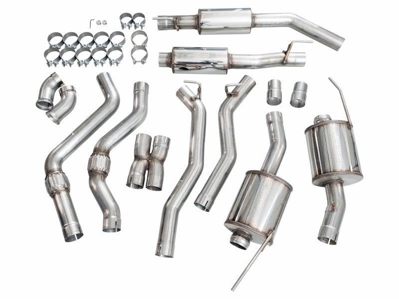 AWE Tuning 3015-28625 - AWE3015-28625 - AWE Tuning 2021+ Ford Explorer Tremor 3.0TT 0FG Dual Rear Exit Exhaust w/ Bash Guard - Shipped in Europe - Tuningsupply.com