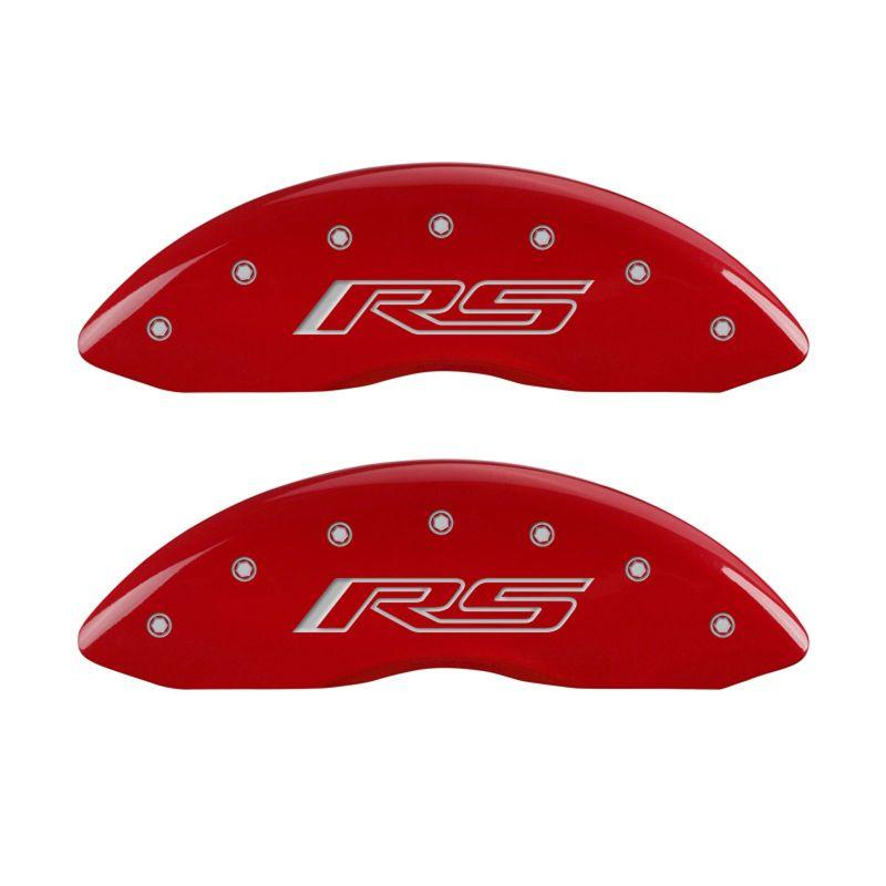 MGP 14033SRS5RD - MGP14033SRS5RD - MGP 4 Caliper Covers Engraved Front & Rear Gen 5/RS Red finish silver ch - Shipped in Europe - Tuningsupply.com