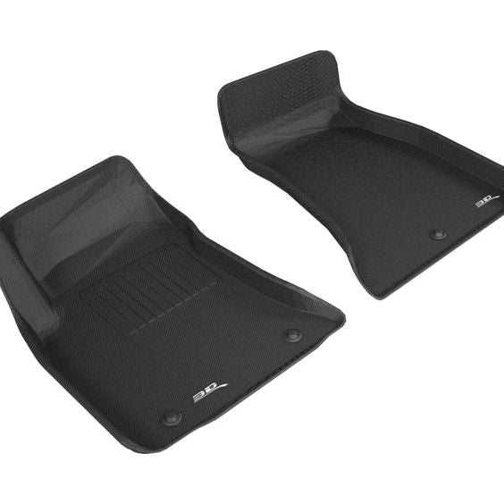 3D MAXpider L1DG02611509 - ACEL1DG02611509 - 3D MAXpider 2015-2020 Dodge Challenger Rwd Kagu 1st Row Floormat - Black - Shipped in Europe - Tuningsupply.com