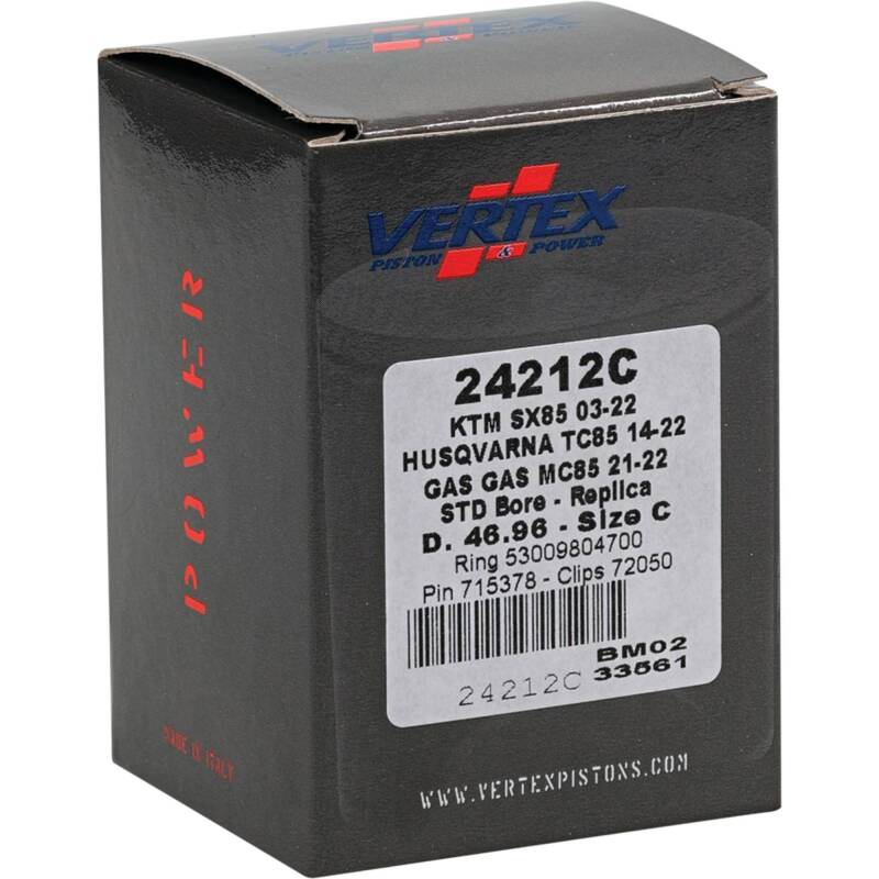 Vertex Pistons 24212C - VEP24212C - Vertex Pistons 03-24 85 SX/13-24 85 SX BW/13-14 85 SXS Cast Replica Piston Kit - Shipped in Europe - Tuningsupply.com