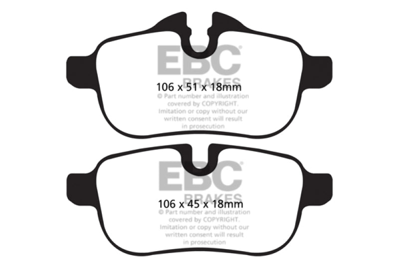 EBC DP42046R - EBCDP42046R - EBC 09+ BMW Z4 3.0 (E89) Yellowstuff Rear Brake Pads - Shipped in Europe - Tuningsupply.com