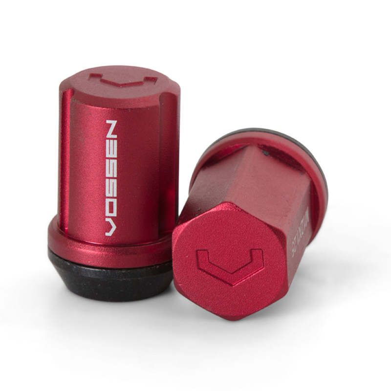 Vossen LUG-NL1450-RD - VOSLUG-NL1450-RD - Vossen 35mm Lock Nut - 14x1.5 - 19mm Hex - Cone Seat - Red (Set of 4) - Shipped in Europe - Tuningsupply.com