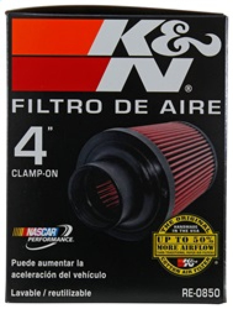 K&N Engineering RE-0850 - KNNRE-0850 - K&N Universal Air Filter (4in. Flange / 6in. Base OD / 4-5/8in. Top OD / 6in. Height) - Shipped in Europe - Tuningsupply.com