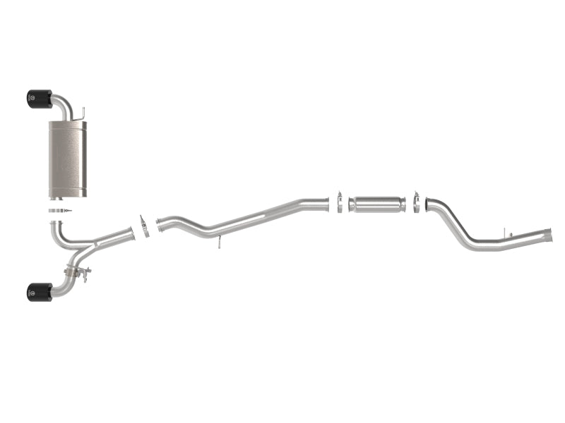 aFe 49-36050-B - AFE49-36050-B - aFe POWER Takeda 2021 Toyota Supra 2.0L (t) 2.5in-3in 304 SS CB Exhaust w/ Black Tips - Shipped in Europe - Tuningsupply.com