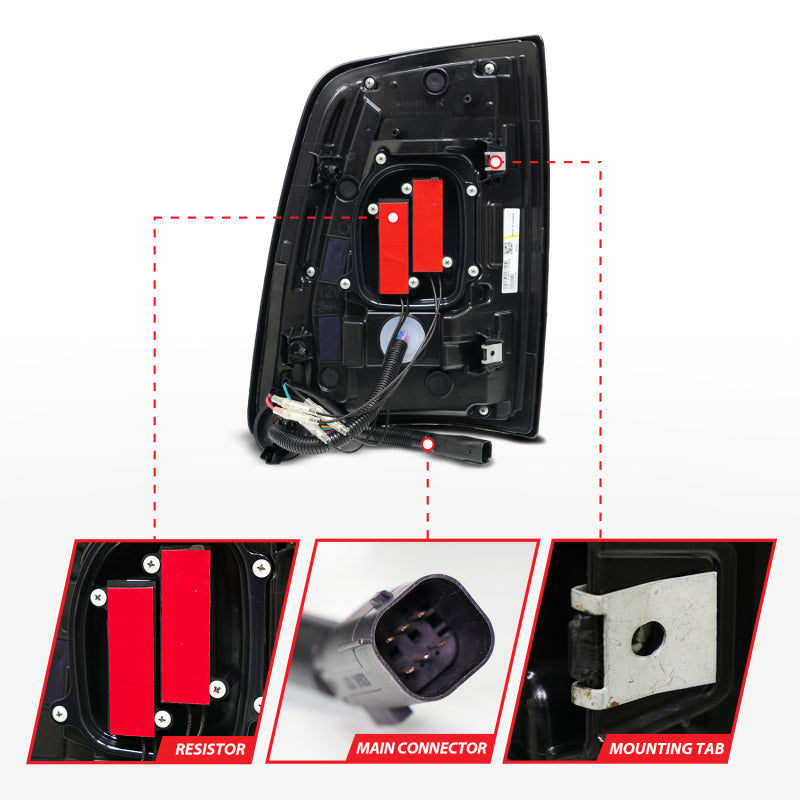 ANZO 311482A - ANZ311482A - ANZO 19-24 RAM 2500/3500 Full LED Tail Lights SeqSig Black - Pair - Shipped in Europe - Tuningsupply.com