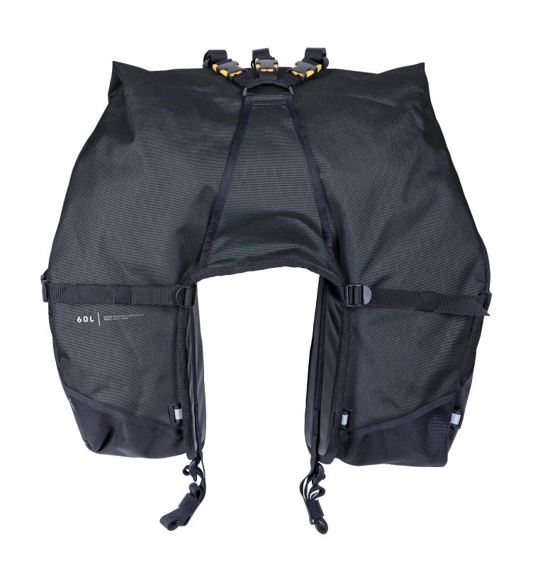 Giant Loop - GIAGBSB25-B - Giant Loop Great Basin Saddlebag 68L - Black - Shipped in Europe - Tuningsupply.com