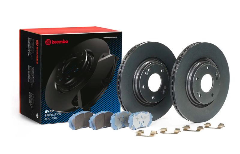 Brembo OE KT08014 - BREKT08014 - Brembo OE 2017+ Hyundai Kona (OS, OSE, OSI)/16-22 KIA Niro I (DE) EV Brake Kit - Front - Shipped in Europe - Tuningsupply.com