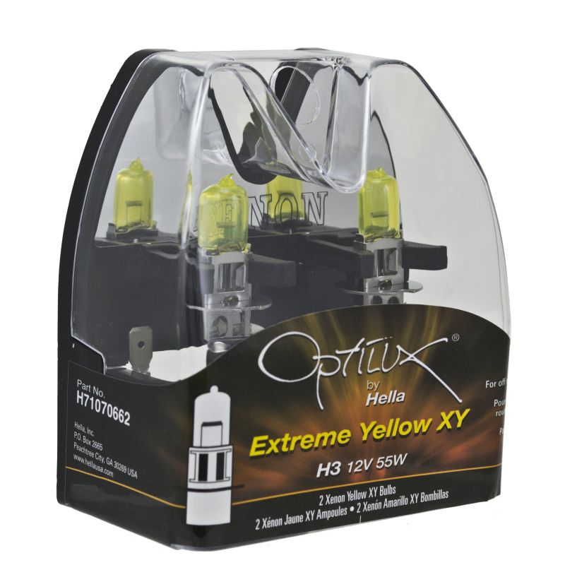 Hella LAH71070662 - HELLAH71070662 - Hella Optilux H3 12V/55W XY Extreme Yellow Bulb - Shipped in Europe - Tuningsupply.com