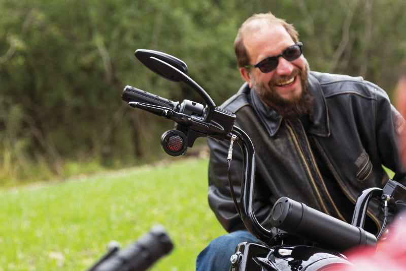 Kuryakyn 1708 - KUR1708 - Kuryakyn Teardrop Mirrors Satin Black - Shipped in Europe - Tuningsupply.com