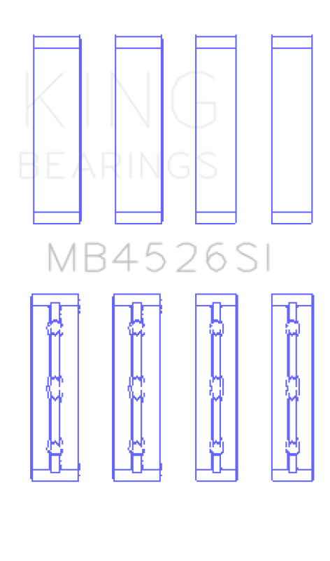 King Engine Bearings GMB4526SI0.25 - KINGMB4526SI0.25 - King Engine Bearings Toyota 1GR-FE (Size +0.25mm) Crankshaft Main Bearing Set - Shipped in Europe - Tuningsupply.com