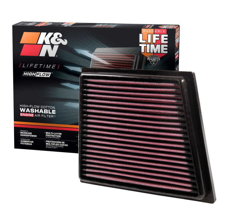 K&N Engineering 33-2955 - KNN33-2955 - K&N 08 Ford Fiesta 1.25L-L4 Drop In Air Filter - Shipped in Europe - Tuningsupply.com