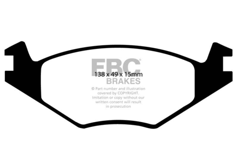 EBC DP2517 - EBCDP2517 - EBC 86-93 Volkswagen Cabriolet 1.8 Greenstuff Front Brake Pads - Shipped in Europe - Tuningsupply.com