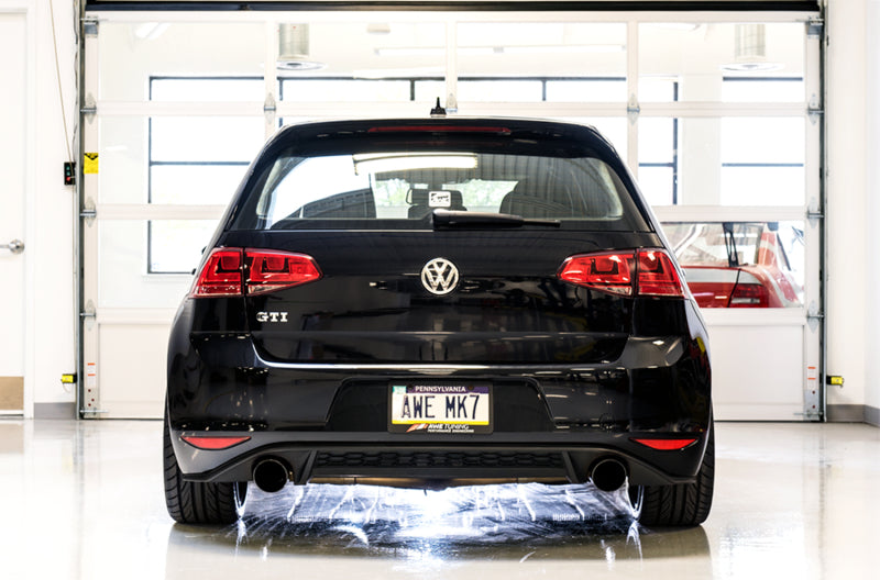 AWE Tuning 3015-33050 - AWE3015-33050 - AWE Tuning VW MK7 GTI Touring Edition Exhaust - Diamond Black Tips - Shipped in Europe - Tuningsupply.com