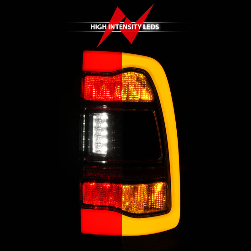 ANZO 311472 - ANZ311472 - ANZO 09-18 Dodge Ram 1500 Sequential LED Taillights Smoke Black w/Switchback Amber Signal - Shipped in Europe - Tuningsupply.com