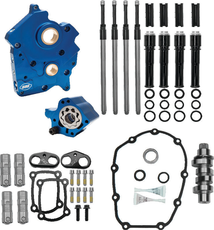 S&S Cycle 310-1011B - SSC310-1011B - S&S Cycle 2017+ Oil Cooled M8 Models Chain Drive 465C Cam Chest Kit w/ Black Pushrod Tubes - Shipped in Europe - Tuningsupply.com