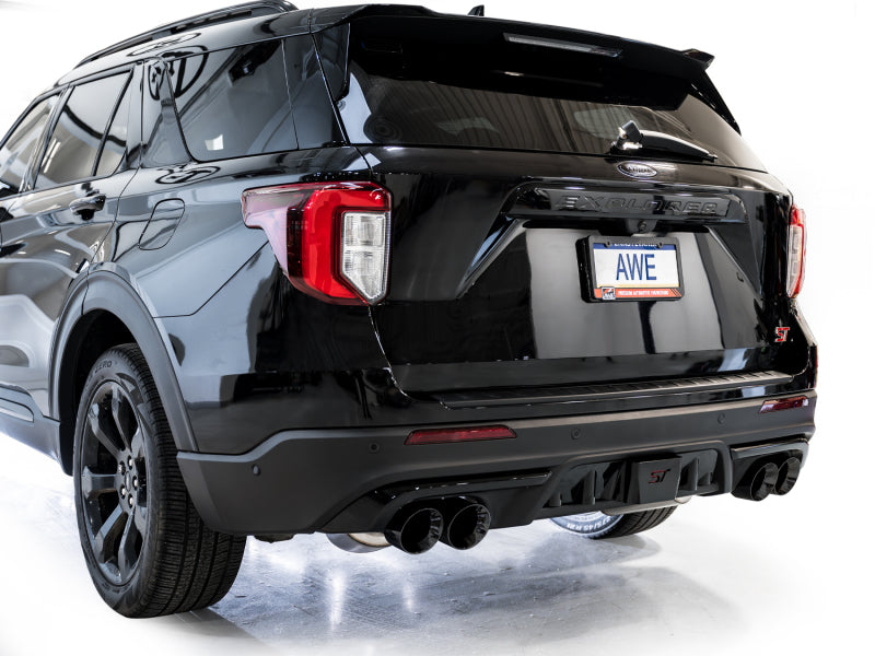 AWE Tuning 3015-43625 - AWE3015-43625 - AWE Tuning 2020+ Ford Explorer ST Touring Edition Exhaust w/ Diamond Black Tips - Shipped in Europe - Tuningsupply.com