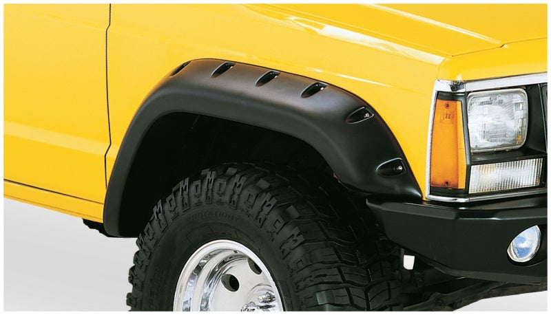 Bushwacker - BUS10912-07 - Bushwacker 84-01 Jeep Cherokee Cutout Style Flares 4pc Fits 2-Door Sport Utility Only - Black - Shipped in Europe - Tuningsupply.com