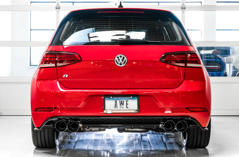 AWE Tuning 3025-43070 - AWE3025-43070 - AWE Tuning MK7.5 Golf R SwitchPath Exhaust w/Diamond Black Tips 102mm - Shipped in Europe - Tuningsupply.com