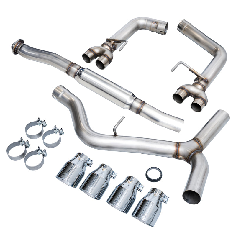 AWE Tuning 3020-42058 - AWE3020-42058 - AWE Tuning Subaru WRX/STI VA/GV Sedan Track Edition Exhaust - Chrome Silver Tips (102mm) - Shipped in Europe - Tuningsupply.com