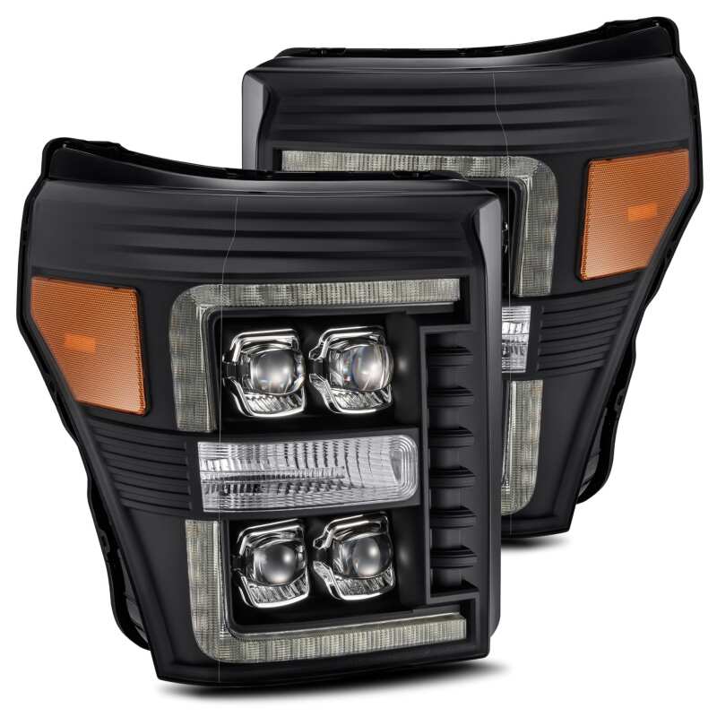 AlphaRex 880149 - ARX880149 - AlphaRex 11-16 Ford F-350 SD NOVA LED Projector Headlights Plank Style Blk w/Activ Light/Seq Signal - Shipped in Europe - Tuningsupply.com
