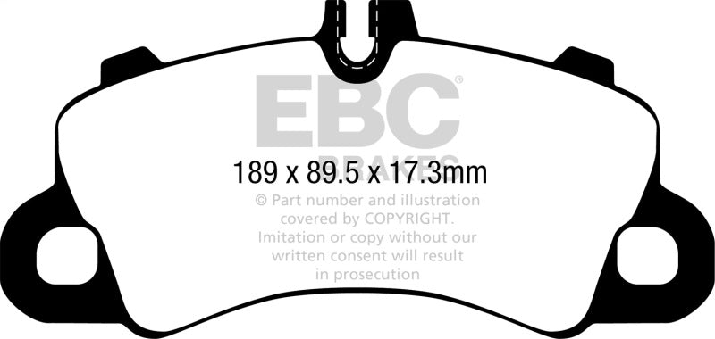 EBC DP52379NDX - EBCDP52379NDX - EBC 2018+ Porsche Cayenne (3rd Gen) 3.0L Turbo Bluestuff Front Brake Pads - Shipped in Europe - Tuningsupply.com