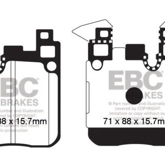EBC DP22133 - EBCDP22133 - EBC 14+ BMW 228 Coupe 2.0 Turbo Brembo calipers Greenstuff Rear Brake Pads - Shipped in Europe - Tuningsupply.com