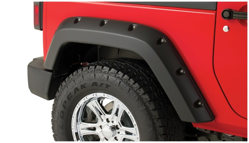 Bushwacker - BUS10078-02 - Bushwacker 07-18 Jeep Wrangler Pocket Style Flares 2pc Fits 2-Door Sport Utility Only - Black - Shipped in Europe - Tuningsupply.com