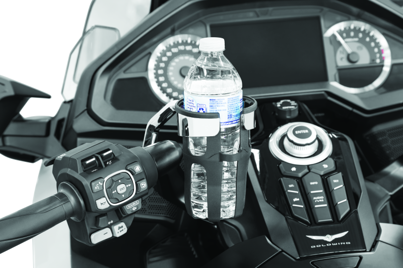 Kuryakyn 6494 - KUR6494 - Kuryakyn Reflex Drink Holder Honda Goldwing DCT Handlebar Left Side Mount Chrome - Shipped in Europe - Tuningsupply.com