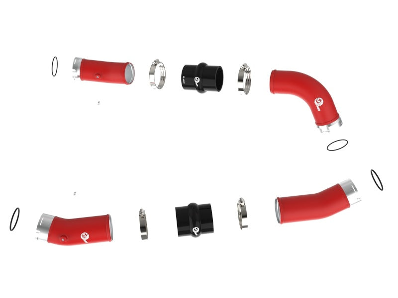 aFe 46-20724-R - AFE46-20724-R - aFe 2024+ Toyota Tacoma BladeRunner 2.5in & 3in Aluminum Hot & Cold Charge Pipe Kit - Red - Shipped in Europe - Tuningsupply.com