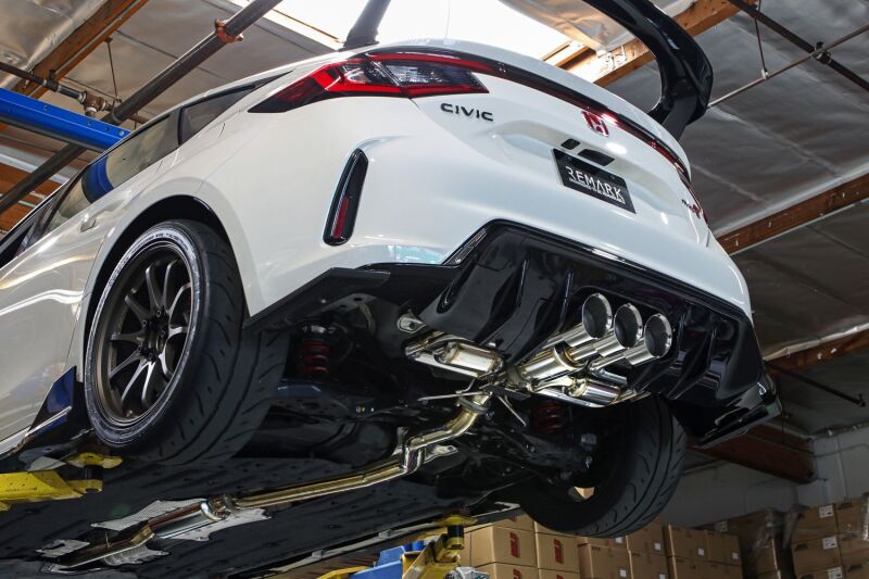 Remark RK-C3076H-09 - REMRK-C3076H-09 - Remark 2023+ Honda Civic Type-R (FL5) Triple Tip Catback Exhaust w/ Triple Tip & Front Pipe - Shipped in Europe - Tuningsupply.com