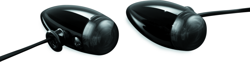 Kuryakyn 2504 - KUR2504 - Kuryakyn Super Bright LED Mini Bullet Lights Amber Gloss Black - Shipped in Europe - Tuningsupply.com