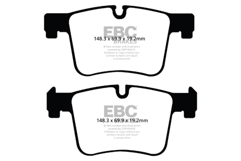 EBC DP62105 - EBCDP62105 - EBC 11+ BMW X3 2.0 Turbo (F25) Greenstuff Front Brake Pads - Shipped in Europe - Tuningsupply.com
