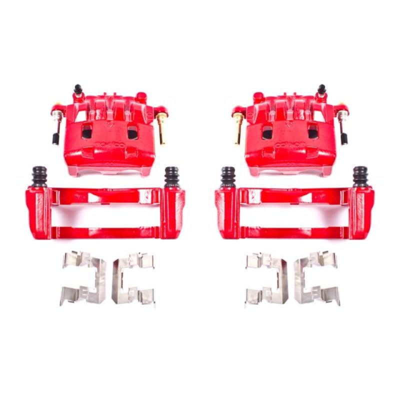 PowerStop S2682A - PSBS2682A - Power Stop 16-17 Subaru Crosstrek Front Red Calipers w/Brackets - Pair - Shipped in Europe - Tuningsupply.com
