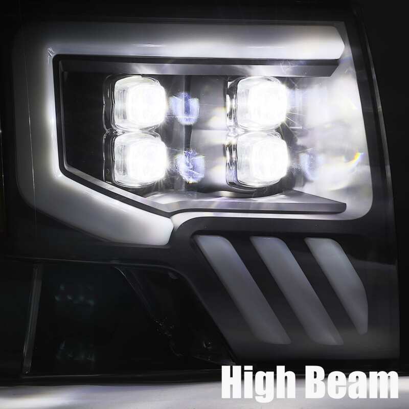 AlphaRex 880192 - ARX880192 - AlphaRex 09-14 Ford F-150 NOVA LED Proj Headlights Plank Style Matte Black w/Activ Light/Seq Signal - Shipped in Europe - Tuningsupply.com