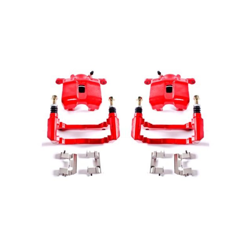 PowerStop S2584 - PSBS2584 - Power Stop 01-03 Acura CL Front Red Calipers w/Brackets - Pair - Shipped in Europe - Tuningsupply.com