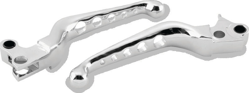 Bikers Choice 482714 - BKC482714 - Bikers Choice 96-16 Big Twin W/ Cable Clutch 96-03 XL O-Series 5 Holed Lever Set Chrome - Shipped in Europe - Tuningsupply.com