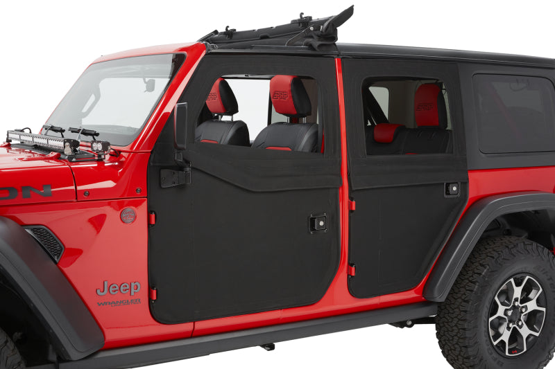 Bestop 51750-17 - BES51750-17 - Bestop 20-26 Jeep Gladiator / 18-26 Wrangler JL Full Fabric Doors (Front Black Twill) - Shipped in Europe - Tuningsupply.com