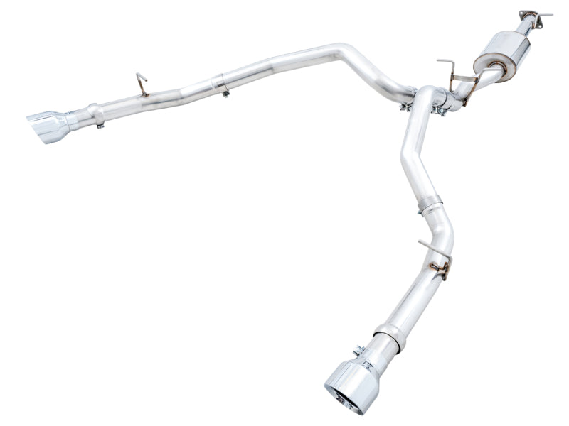 AWE Tuning 3015-32005 - AWE3015-32005 - AWE Tuning 19-21 RAM 1500 5.7L (w/Cutouts) 0FG Dual Rear Exit Cat-Back Exhaust - Chrome Silver Tips - Shipped in Europe - Tuningsupply.com