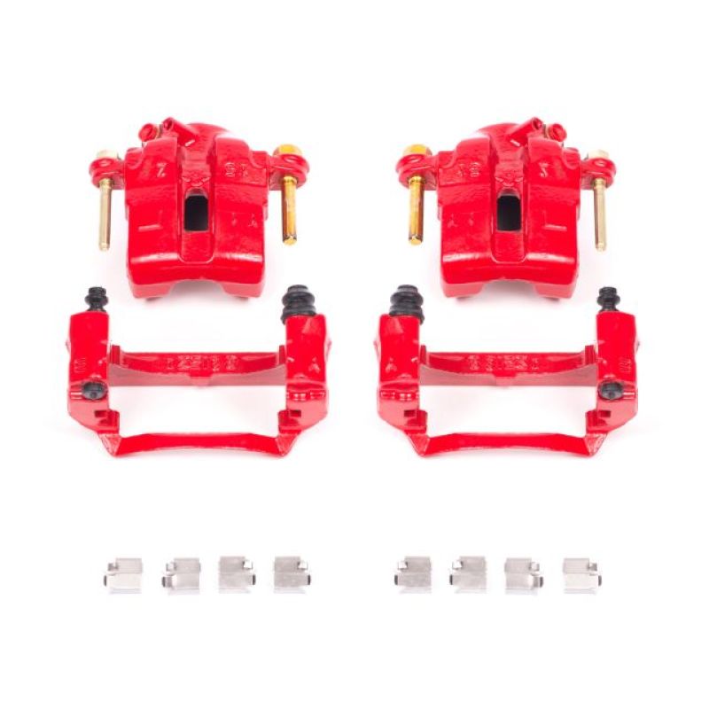 PowerStop S1704 - PSBS1704 - Power Stop 94-97 Mazda Miata Front Red Calipers w/Brackets - Pair - Shipped in Europe - Tuningsupply.com