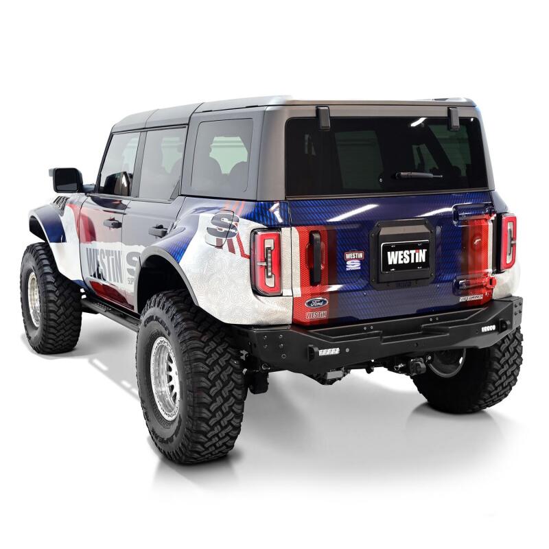 Westin 59-89055 - WES59-89055 - Westin 21-25 Ford Bronco (Excl. Sport) Spare Tire Delete Plate - Tex. Blk - Shipped in Europe - Tuningsupply.com